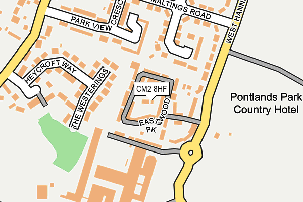 CM2 8HF map - OS OpenMap – Local (Ordnance Survey)