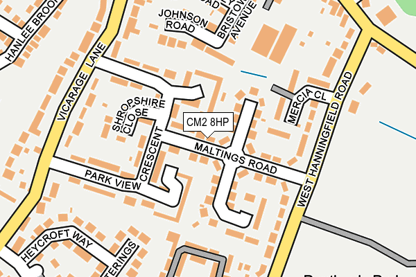 CM2 8HP map - OS OpenMap – Local (Ordnance Survey)