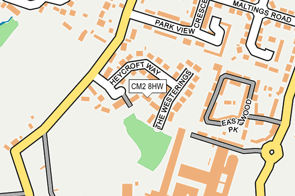 CM2 8HW map - OS OpenMap – Local (Ordnance Survey)