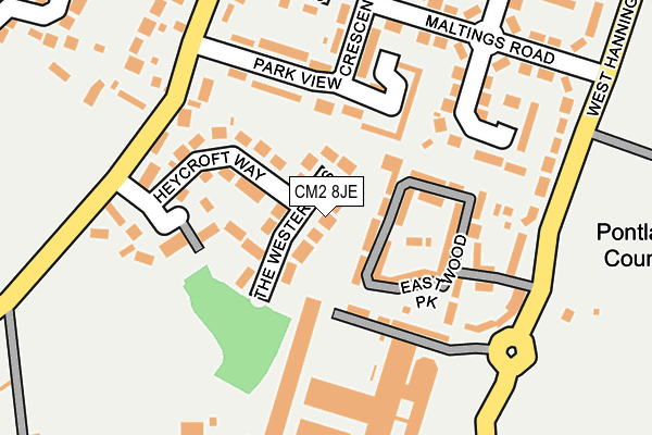 CM2 8JE map - OS OpenMap – Local (Ordnance Survey)