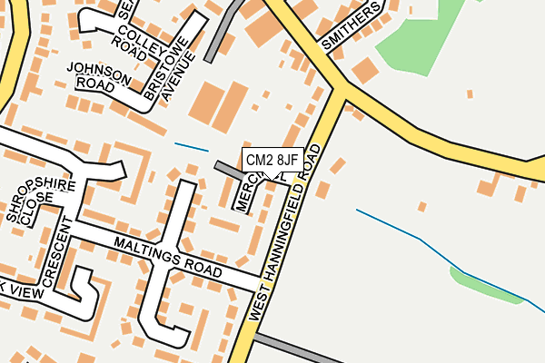 CM2 8JF map - OS OpenMap – Local (Ordnance Survey)