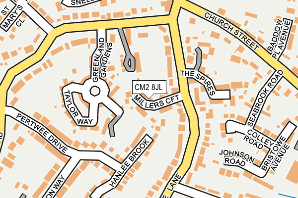 CM2 8JL map - OS OpenMap – Local (Ordnance Survey)