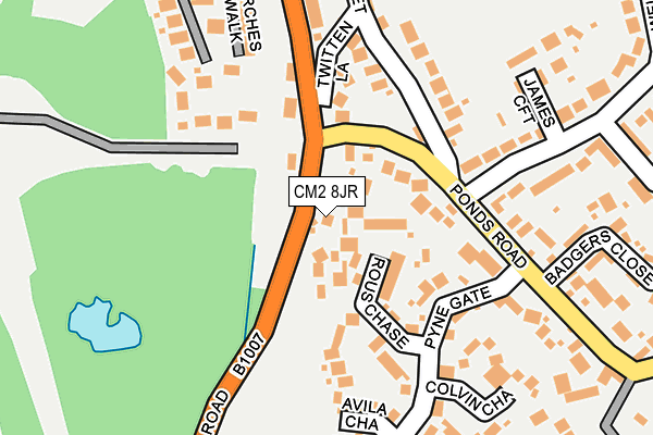 CM2 8JR map - OS OpenMap – Local (Ordnance Survey)