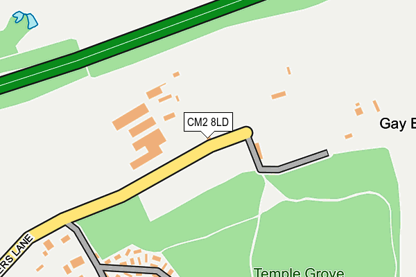CM2 8LD map - OS OpenMap – Local (Ordnance Survey)