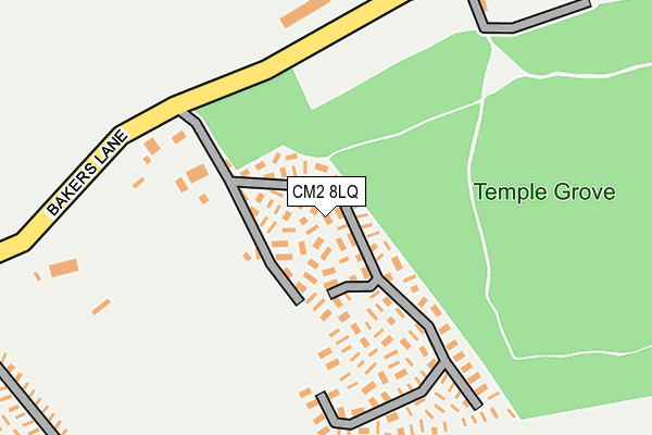 CM2 8LQ map - OS OpenMap – Local (Ordnance Survey)