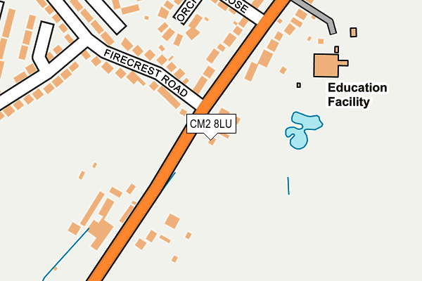 CM2 8LU map - OS OpenMap – Local (Ordnance Survey)