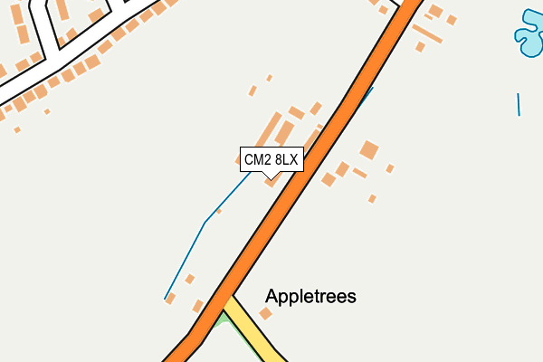 CM2 8LX map - OS OpenMap – Local (Ordnance Survey)