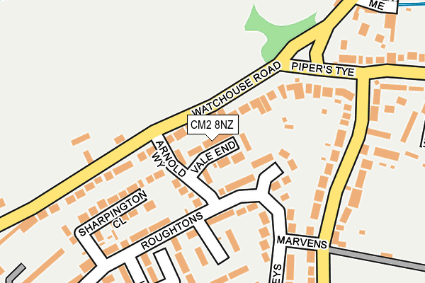 CM2 8NZ map - OS OpenMap – Local (Ordnance Survey)