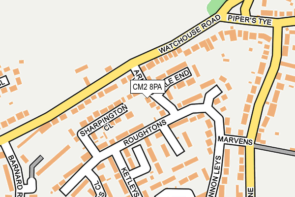 CM2 8PA map - OS OpenMap – Local (Ordnance Survey)