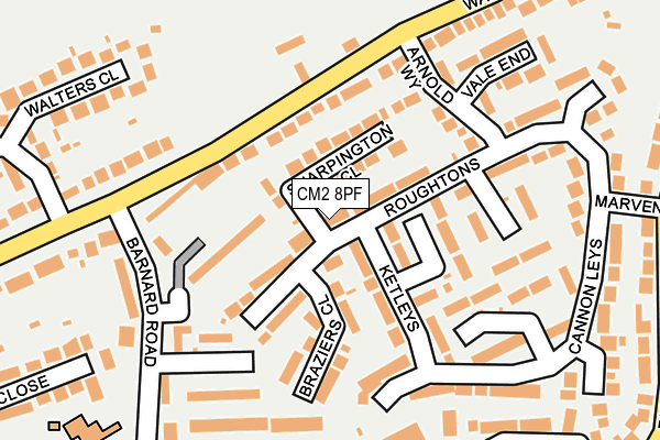 CM2 8PF map - OS OpenMap – Local (Ordnance Survey)