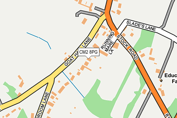 CM2 8PG map - OS OpenMap – Local (Ordnance Survey)
