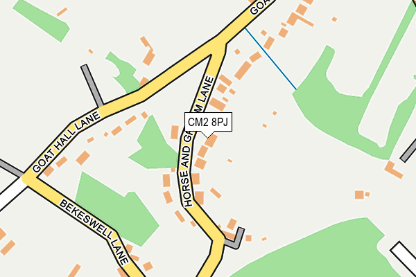 CM2 8PJ map - OS OpenMap – Local (Ordnance Survey)