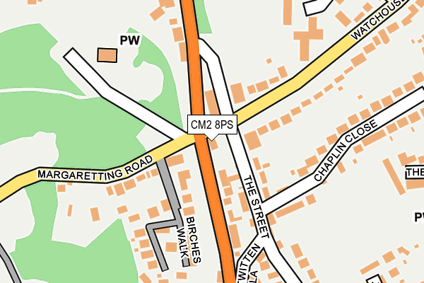 CM2 8PS map - OS OpenMap – Local (Ordnance Survey)