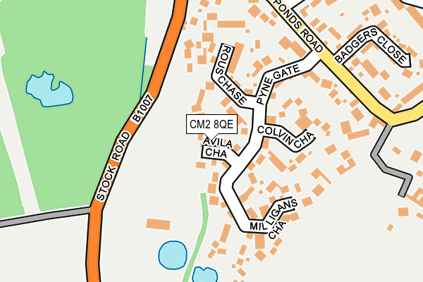 CM2 8QE map - OS OpenMap – Local (Ordnance Survey)