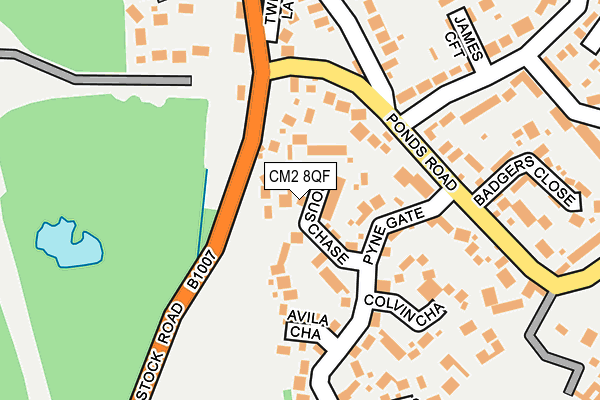 CM2 8QF map - OS OpenMap – Local (Ordnance Survey)