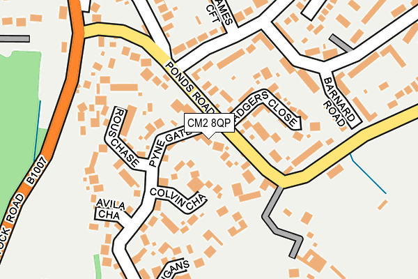 CM2 8QP map - OS OpenMap – Local (Ordnance Survey)