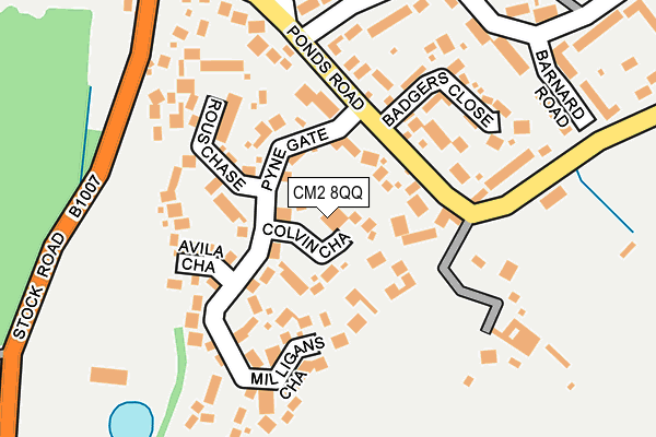 CM2 8QQ map - OS OpenMap – Local (Ordnance Survey)