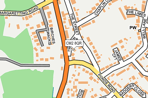 CM2 8QR map - OS OpenMap – Local (Ordnance Survey)