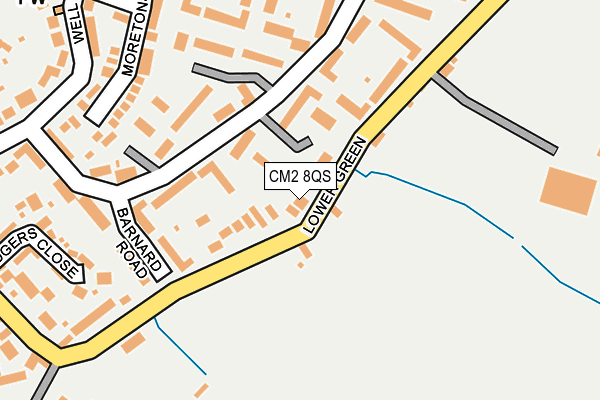 CM2 8QS map - OS OpenMap – Local (Ordnance Survey)