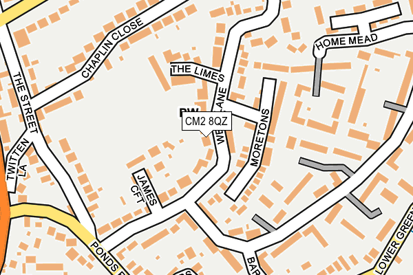CM2 8QZ map - OS OpenMap – Local (Ordnance Survey)