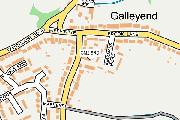 CM2 8RD map - OS OpenMap – Local (Ordnance Survey)