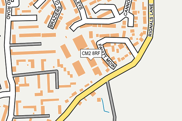 CM2 8RF map - OS OpenMap – Local (Ordnance Survey)
