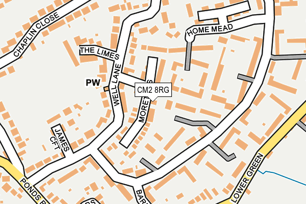 CM2 8RG map - OS OpenMap – Local (Ordnance Survey)