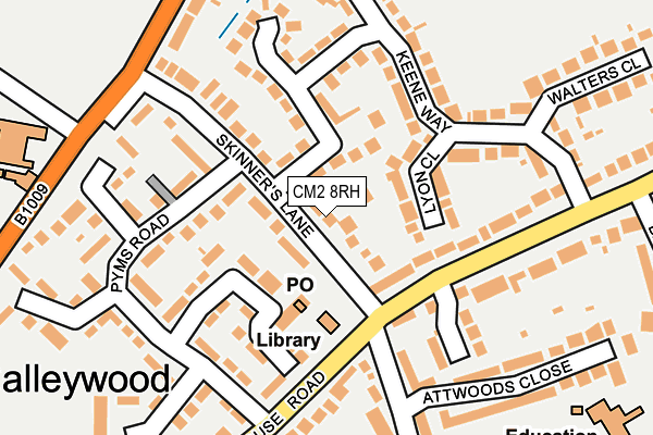 CM2 8RH map - OS OpenMap – Local (Ordnance Survey)