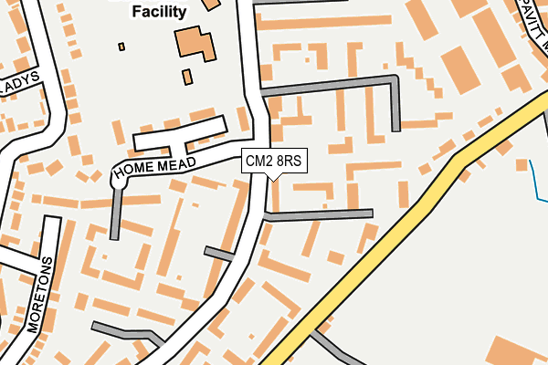 CM2 8RS map - OS OpenMap – Local (Ordnance Survey)