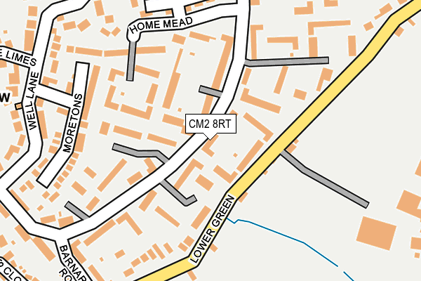 CM2 8RT map - OS OpenMap – Local (Ordnance Survey)