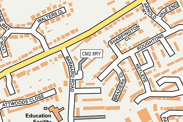 CM2 8RY map - OS OpenMap – Local (Ordnance Survey)