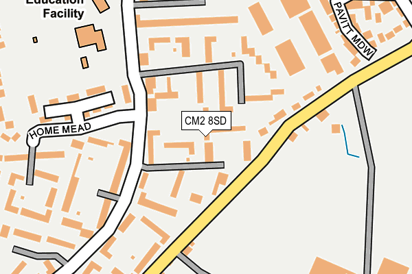 CM2 8SD map - OS OpenMap – Local (Ordnance Survey)