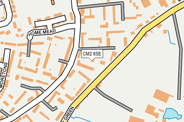 CM2 8SE map - OS OpenMap – Local (Ordnance Survey)