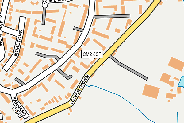 CM2 8SF map - OS OpenMap – Local (Ordnance Survey)