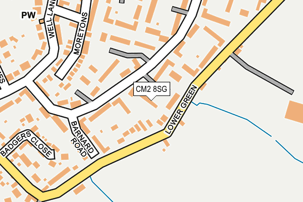 CM2 8SG map - OS OpenMap – Local (Ordnance Survey)