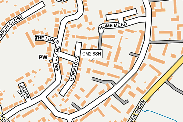 CM2 8SH map - OS OpenMap – Local (Ordnance Survey)