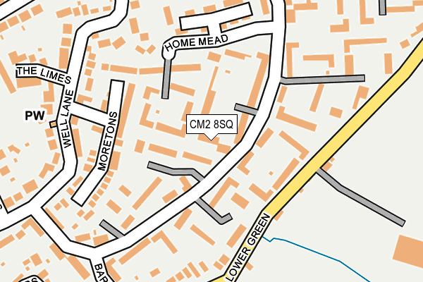 CM2 8SQ map - OS OpenMap – Local (Ordnance Survey)