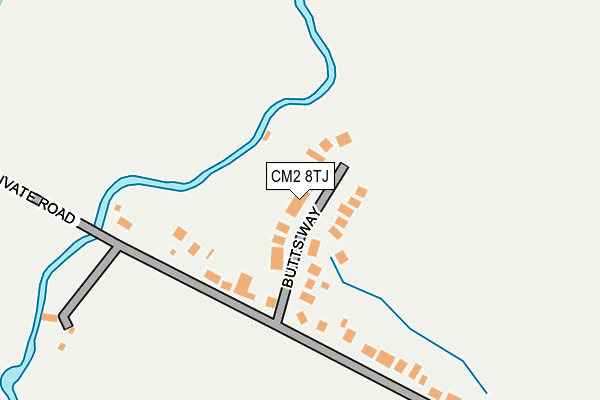 CM2 8TJ map - OS OpenMap – Local (Ordnance Survey)