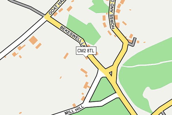 CM2 8TL map - OS OpenMap – Local (Ordnance Survey)