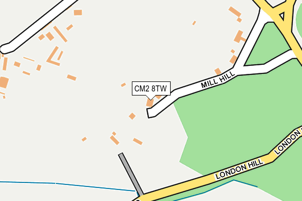 CM2 8TW map - OS OpenMap – Local (Ordnance Survey)