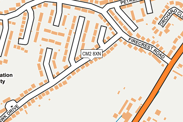 CM2 8XN map - OS OpenMap – Local (Ordnance Survey)