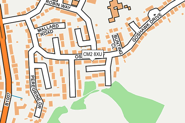CM2 8XU map - OS OpenMap – Local (Ordnance Survey)