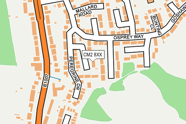 CM2 8XX map - OS OpenMap – Local (Ordnance Survey)