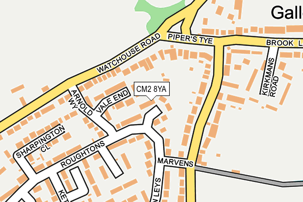 CM2 8YA map - OS OpenMap – Local (Ordnance Survey)