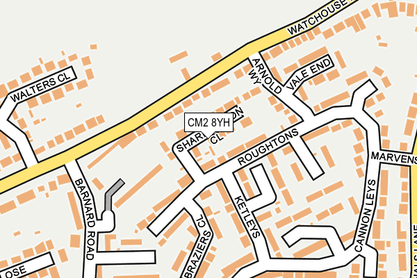 CM2 8YH map - OS OpenMap – Local (Ordnance Survey)