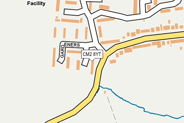 CM2 8YT map - OS OpenMap – Local (Ordnance Survey)