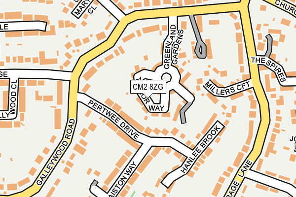 CM2 8ZG map - OS OpenMap – Local (Ordnance Survey)