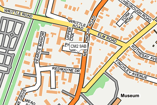CM2 9AB map - OS OpenMap – Local (Ordnance Survey)