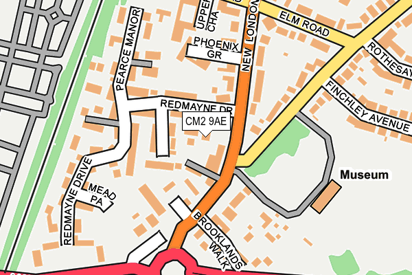 CM2 9AE map - OS OpenMap – Local (Ordnance Survey)