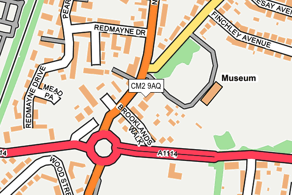 CM2 9AQ map - OS OpenMap – Local (Ordnance Survey)